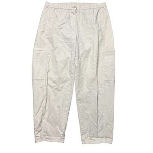 Eileen Fisher Hemp Creamy Beige Barrel Cargo Pants Women’s Size Large